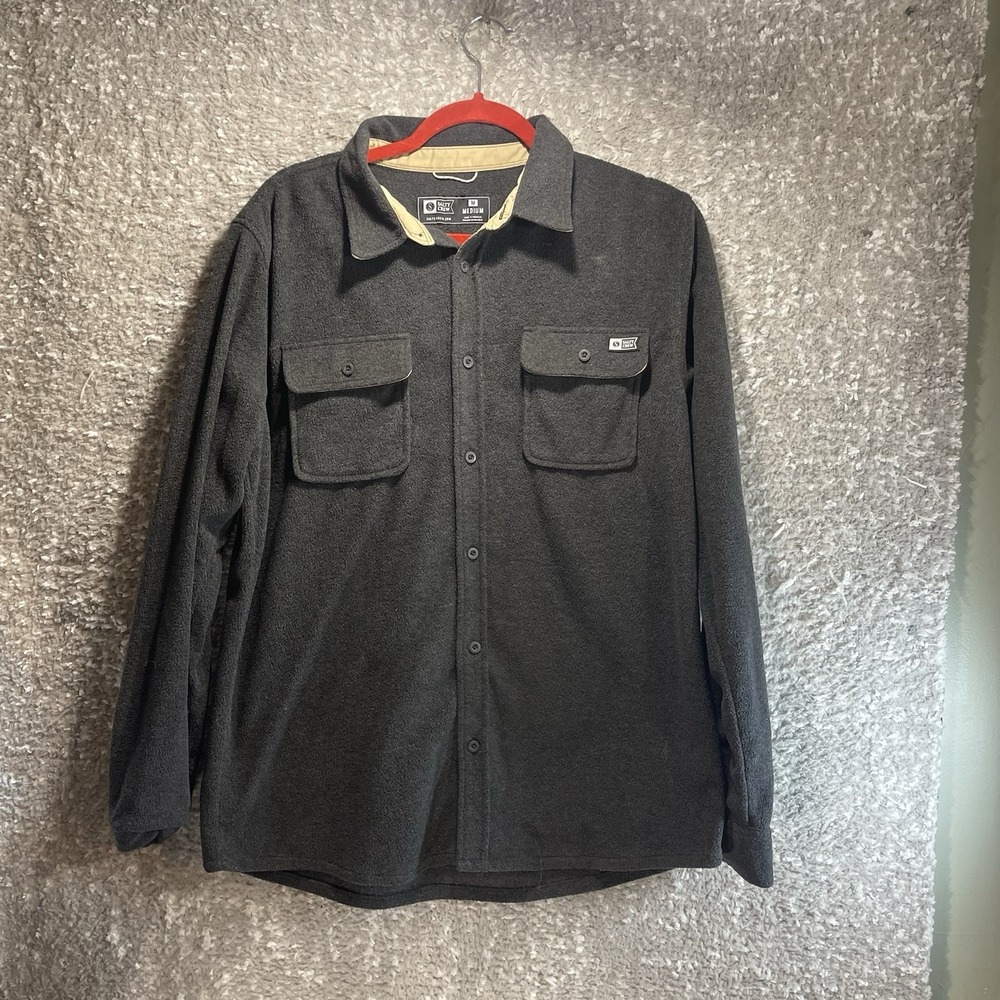 SALTY CREW Swellter Polar Fleece Long Sleeve Button Down Shirt M Outdoor Soft